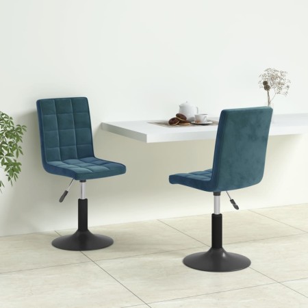 Sillas de comedor giratorias 2 uds terciopelo azul de , Sillas de comedor - Ref: Foro24-335745, Precio: 108,51 €, Descuento: %