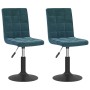Sillas de comedor giratorias 2 uds terciopelo azul de , Sillas de comedor - Ref: Foro24-335745, Precio: 108,51 €, Descuento: %