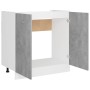 Armario debajo fregadero madera contrachapada gris 80x46x81,5cm de vidaXL, Armarios de cocina - Ref: Foro24-801200, Precio: 9...