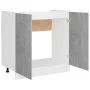 Armario debajo fregadero madera contrachapada gris 80x46x81,5cm de vidaXL, Armarios de cocina - Ref: Foro24-801200, Precio: 9...
