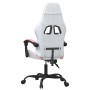 Silla gaming giratoria cuero sintético blanco y rosa de , Sillones para videojuegos - Ref: Foro24-349600, Precio: 105,26 €, D...