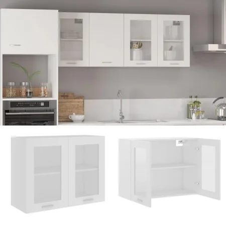 Armario colgante cocina contrachapada blanco 80x31x60 cm de vidaXL, Armarios de cocina - Ref: Foro24-802529, Precio: 80,76 €,...