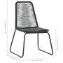 Sillas de jardín 4 unidades ratán sintético negro de , Sillas de jardín - Ref: Foro24-313112, Precio: 245,40 €, Descuento: %