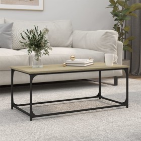 Mesa de centro madera y hierro roble Sonoma 102x50x40 cm de , Mesas de centro - Ref: Foro24-823298, Precio: 46,98 €, Descuent...