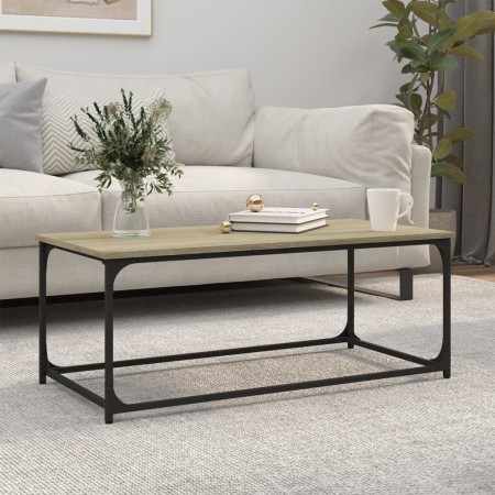 Mesa de centro madera y hierro roble Sonoma 102x50x40 cm de , Mesas de centro - Ref: Foro24-823298, Precio: 46,98 €, Descuent...