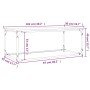 Mesa de centro madera y hierro roble Sonoma 102x50x40 cm de , Mesas de centro - Ref: Foro24-823298, Precio: 46,98 €, Descuent...