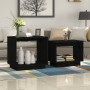 Mesas de centro apilables 2 unidades madera maciza pino negro de , Mesas de centro - Ref: Foro24-813529, Precio: 48,48 €, Des...