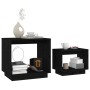 Mesas de centro apilables 2 unidades madera maciza pino negro de , Mesas de centro - Ref: Foro24-813529, Precio: 48,48 €, Des...
