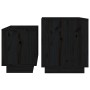 Mesas de centro apilables 2 unidades madera maciza pino negro de , Mesas de centro - Ref: Foro24-813529, Precio: 48,48 €, Des...