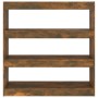 Estantería/divisor de espacios roble ahumado 100x30x103 cm de , Librerías y estanterías - Ref: Foro24-813632, Precio: 90,39 €...