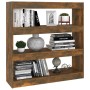 Estantería/divisor de espacios roble ahumado 100x30x103 cm de , Librerías y estanterías - Ref: Foro24-813632, Precio: 90,39 €...