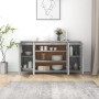 Aparador de madera contrachapada gris hormigón 135x41x75 cm de , Aparadores - Ref: Foro24-809597, Precio: 160,03 €, Descuento: %