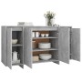 Aparador de madera contrachapada gris hormigón 135x41x75 cm de , Aparadores - Ref: Foro24-809597, Precio: 160,03 €, Descuento: %