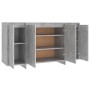 Aparador de madera contrachapada gris hormigón 135x41x75 cm de , Aparadores - Ref: Foro24-809597, Precio: 160,03 €, Descuento: %