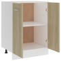Armario inferior cocina contrachapada color roble 60x46x81,5 cm de vidaXL, Armarios de cocina - Ref: Foro24-801191, Precio: 7...