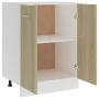 Armario inferior cocina contrachapada color roble 60x46x81,5 cm de vidaXL, Armarios de cocina - Ref: Foro24-801191, Precio: 6...