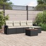 Set de sofás de jardín 6 piezas y cojines ratán sintético negro en Conjuntos de jardín | Comprar online en Foru.es
