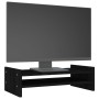 Soporte para monitor madera maciza de pino negro 50x27x15 cm de , Bases y elevadores para ordenadores - Ref: Foro24-814023, P...