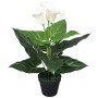 Planta cala lilly artificial con macetero 45 cm blanca de , Flora artificial - Ref: Foro24-244443, Precio: 23,58 €, Descuento: %