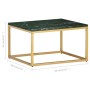 Mesa de centro piedra real textura de mármol verde 60x60x35 cm de , Mesas de centro - Ref: Foro24-286440, Precio: 110,97 €, D...