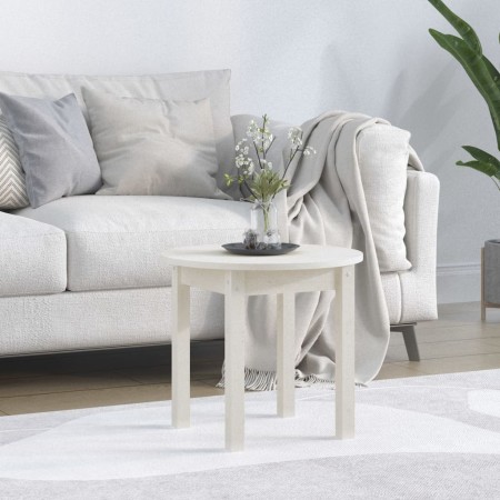 Mesa de centro de madera maciza de pino blanco Ø 45x40 cm de , Mesas de centro - Ref: Foro24-822333, Precio: 38,41 €, Descuen...