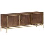 Mueble de TV de madera maciza de mango 120x30x46 cm de , Muebles TV - Ref: Foro24-287756, Precio: 210,13 €, Descuento: %