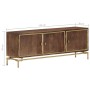Mueble de TV de madera maciza de mango 120x30x46 cm de , Muebles TV - Ref: Foro24-287756, Precio: 210,13 €, Descuento: %