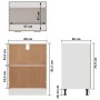 Armario inferior cocina contrachapada color roble 60x46x81,5 cm de vidaXL, Armarios de cocina - Ref: Foro24-801191, Precio: 7...