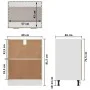 Armario inferior cocina contrachapada color roble 60x46x81,5 cm de vidaXL, Armarios de cocina - Ref: Foro24-801191, Precio: 6...