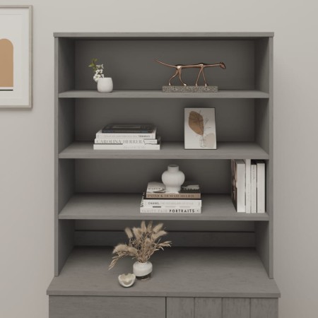 Aparador superior HAMAR pino macizo gris claro 90x30x100 cm de , Aparadores - Ref: Foro24-340435, Precio: 96,70 €, Descuento: %