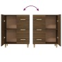 Aparador de madera de ingeniería marrón roble 69,5x34x90 cm de , Aparadores - Ref: Foro24-817353, Precio: 84,59 €, Descuento: %