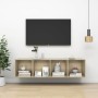 Mueble TV pared contrachapada color roble Sonoma 37x37x142,5 cm de , Muebles TV - Ref: Foro24-805492, Precio: 61,21 €, Descue...