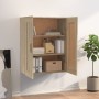 Armario de pared madera ingeniería roble Sonoma 69,5x32,5x90 cm de , Estantes y estanterías - Ref: Foro24-812297, Precio: 82,...