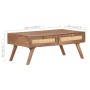 Mesa de centro de madera maciza de mango 100x60x40 cm de , Mesas de centro - Ref: Foro24-323599, Precio: 159,74 €, Descuento: %