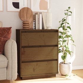 Aparador de madera maciza de pino marrón miel 60x34x75 cm de , Aparadores - Ref: Foro24-813363, Precio: 80,13 €, Descuento: %