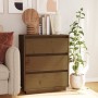 Aparador de madera maciza de pino marrón miel 60x34x75 cm de , Aparadores - Ref: Foro24-813363, Precio: 80,13 €, Descuento: %