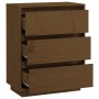 Aparador de madera maciza de pino marrón miel 60x34x75 cm de , Aparadores - Ref: Foro24-813363, Precio: 80,13 €, Descuento: %