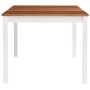 Mesa de comedor de madera de pino blanco y marrón 180x90x73 cm de , Mesas de cocina y de comedor - Ref: Foro24-283408, Precio...