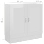 Armario de libros contrachapada blanco brillo 82,5x30,5x80 cm de vidaXL, Librerías y estanterías - Ref: Foro24-802711, Precio...