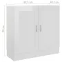 Armario de libros contrachapada blanco brillo 82,5x30,5x80 cm de vidaXL, Librerías y estanterías - Ref: Foro24-802711, Precio...