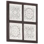 Panel de pared tallado a mano MDF marrón y blanco 40x40x1,5 cm de , Recubrimiento de paredes - Ref: Foro24-321653, Precio: 24...
