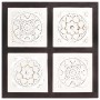Panel de pared tallado a mano MDF marrón y blanco 40x40x1,5 cm de , Recubrimiento de paredes - Ref: Foro24-321653, Precio: 24...