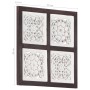 Panel de pared tallado a mano MDF marrón y blanco 40x40x1,5 cm de , Recubrimiento de paredes - Ref: Foro24-321653, Precio: 24...