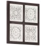 Panel de pared tallado a mano MDF marrón y blanco 40x40x1,5 cm de , Recubrimiento de paredes - Ref: Foro24-321653, Precio: 24...