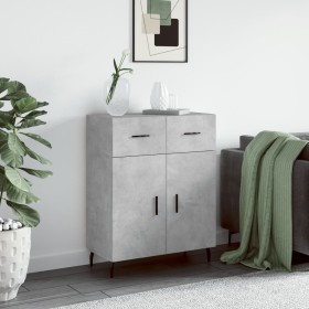 Aparador de madera de ingeniería gris hormigón 69,5x34x90 cm de , Aparadores - Ref: Foro24-828000, Precio: 104,77 €, Descuent...