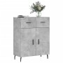 Aparador de madera de ingeniería gris hormigón 69,5x34x90 cm de , Aparadores - Ref: Foro24-828000, Precio: 104,77 €, Descuent...