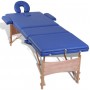 Mesa camilla de masaje de madera plegable de tres cuerpos azules de , Mesas de masaje - Ref: Foro24-110079, Precio: 173,93 €,...