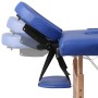 Mesa camilla de masaje de madera plegable de tres cuerpos azules de , Mesas de masaje - Ref: Foro24-110079, Precio: 173,93 €,...