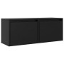 Armarios de pared 2 uds madera maciza pino negro 45x30x35 cm de , Estantes y estanterías - Ref: Foro24-813444, Precio: 83,44 ...