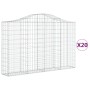 Cestas gaviones 20 uds forma de arco hierro 200x30x120/140 cm de , Maceteros y jardineras - Ref: Foro24-3145466, Precio: 1,00...